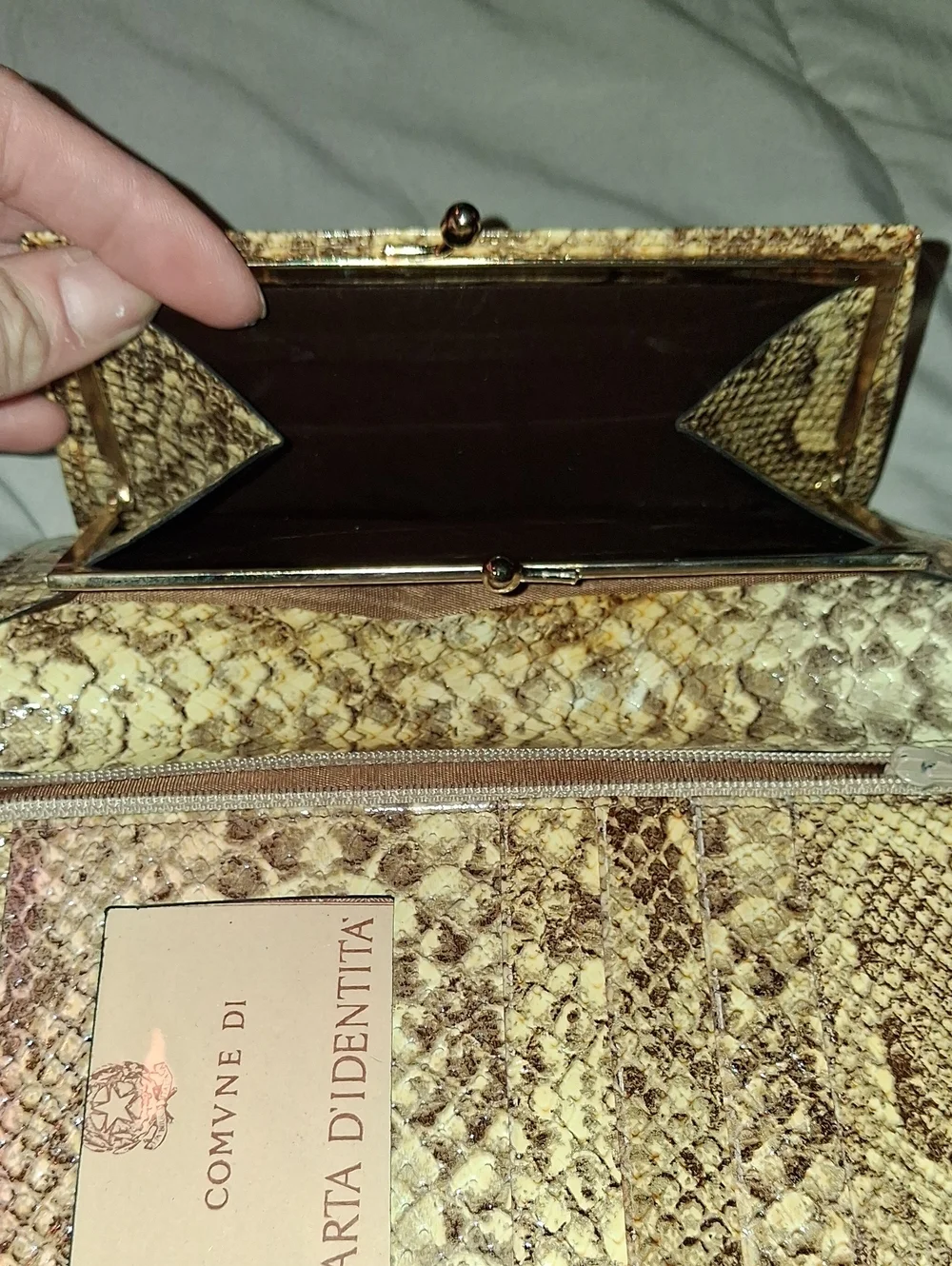 Snakeskin Italian Wallet New